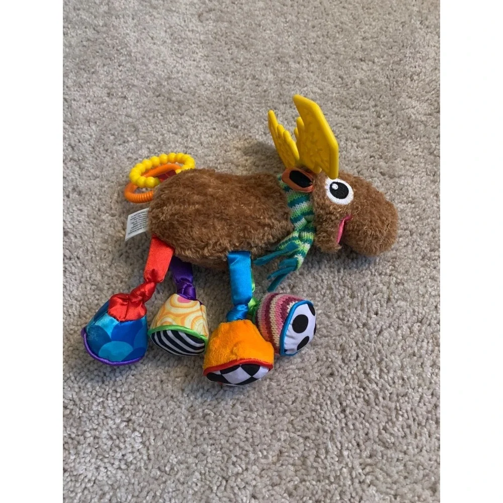 Lamaze‎ Fun Moose Baby Toy 0-24 Months Plush Multicolor Fabric By TOMY With Clip